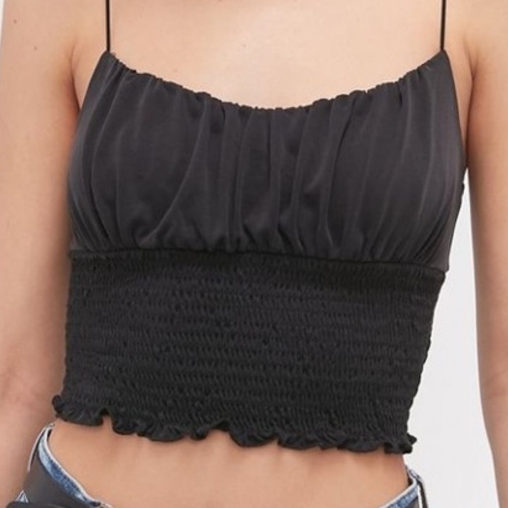 Urban Outfitters black smocked cami